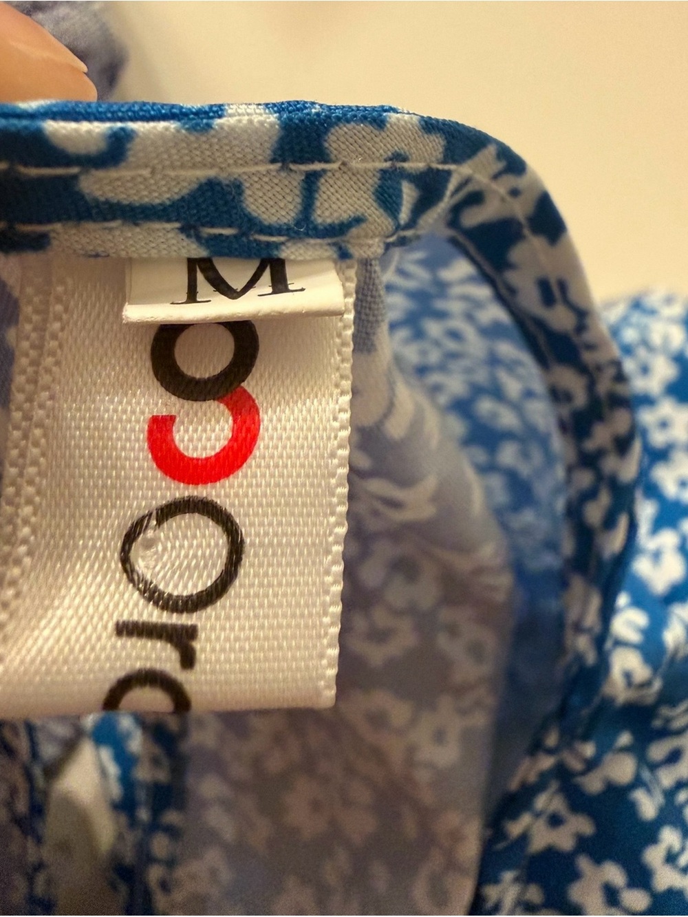OrderPlus Size Medium Blue Floral Halter Dress - Excellent Like New Condition - Picture 4 of 5